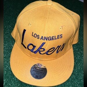 Los Angeles Lakers Script Mitchell & Ness NBA Snapback